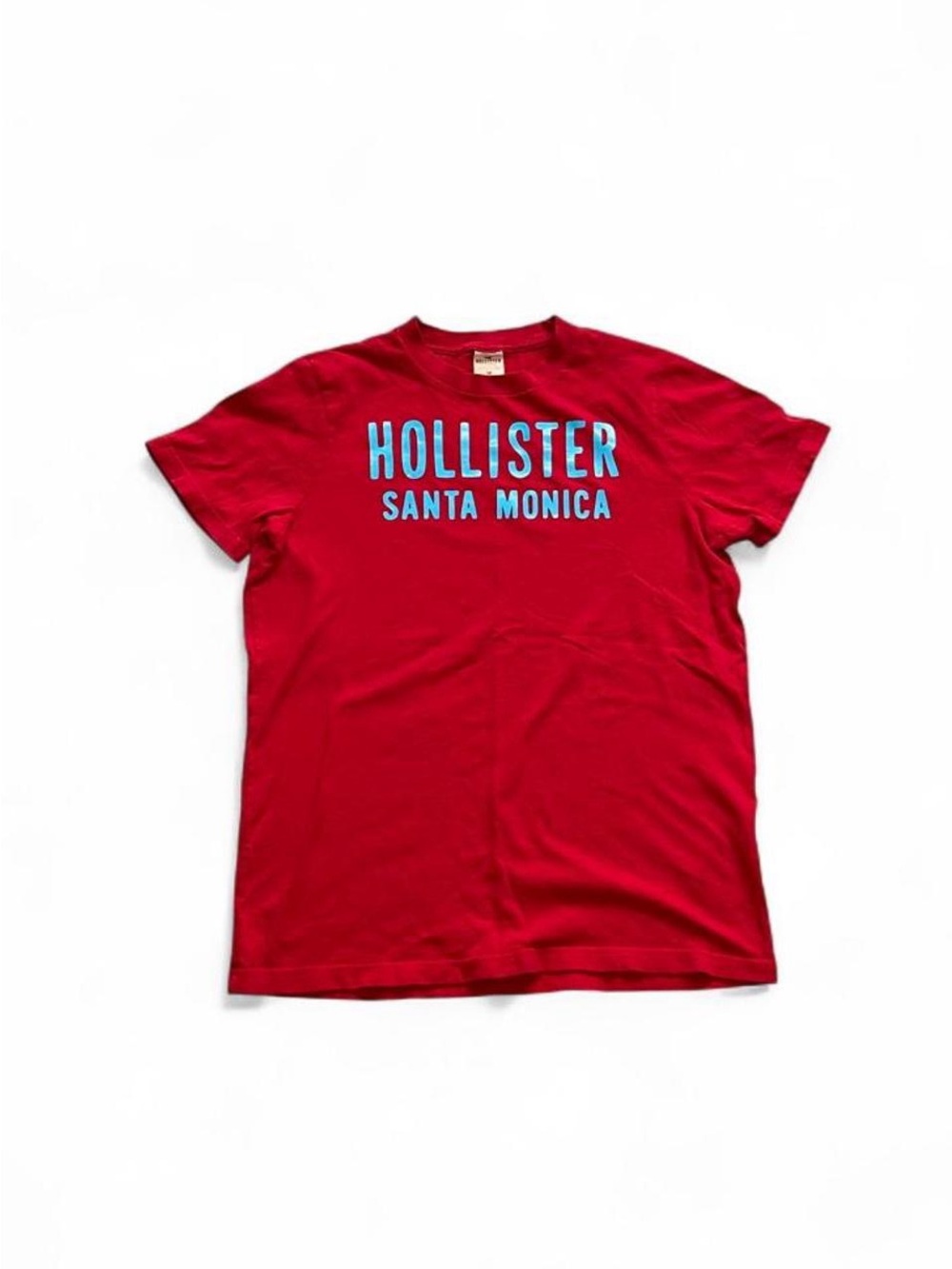 Vintage Hollister Santa Monica T-Shirt Mens M Red & Blue Spellout
